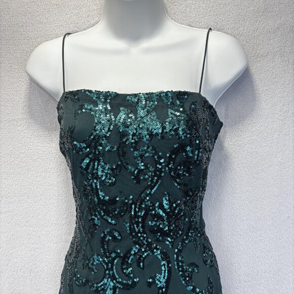 Windsor Green Sequin Mini Party Dress Womens Small S Bodycon Cocktail Holiday - Picture 2 of 12